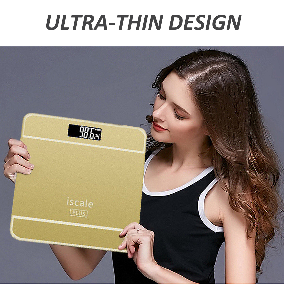 LCD Electronic Digital Tempered Glass 180kg Body Weight Scale