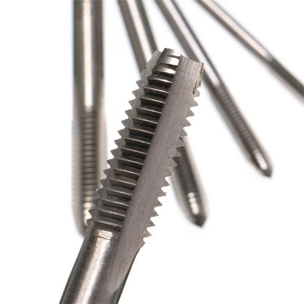 Doersupp 5pcs M3-M8 HSS Spiral Point Machine Screw Plug Tap Metric Straight Flute Thread Hand Tool