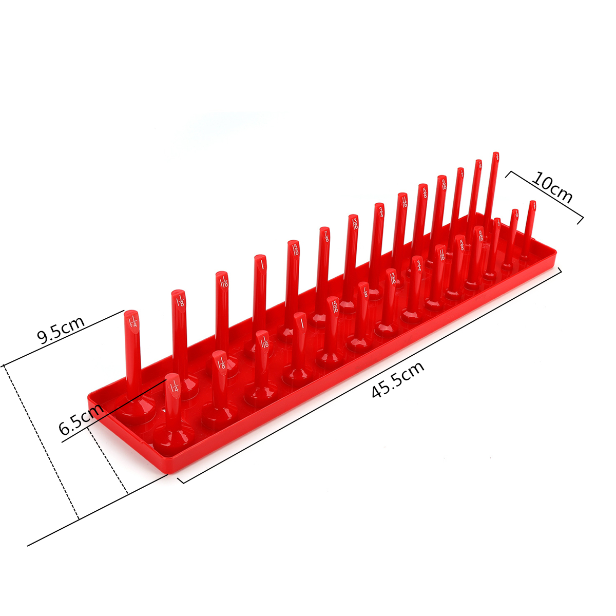 1/2 Inch Drive 28 Slot Socket Rack Storage Rail Tray Holder Shelf Organizer Stand Machinery Parts