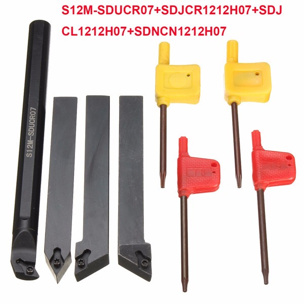 4pcs 12mm Shank Lathe Boring Bar Turning Tool Holder 4pcs 12mm Shank Lathe Boring Bar Turning Tool Holder