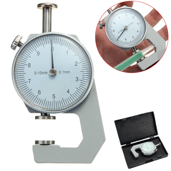Thickness Gauge Tester Measure Leathercraft Tool 0-10mm Flat Paper Tissue