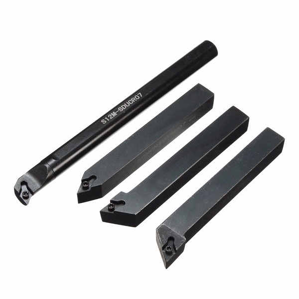 4pcs 12mm Shank Lathe Boring Bar Turning Tool Holder 4pcs 12mm Shank Lathe Boring Bar Turning Tool Holder