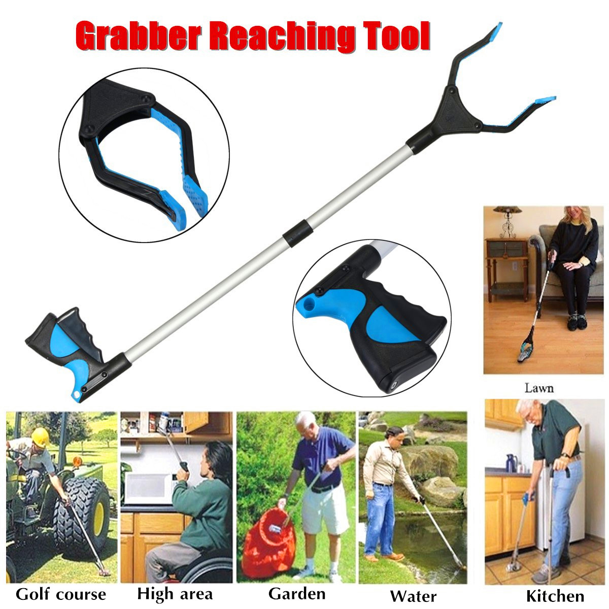 32inch Reaching Grabber Tool Reacher Handicap Grip Aid Trash Pick Up Easy Reach