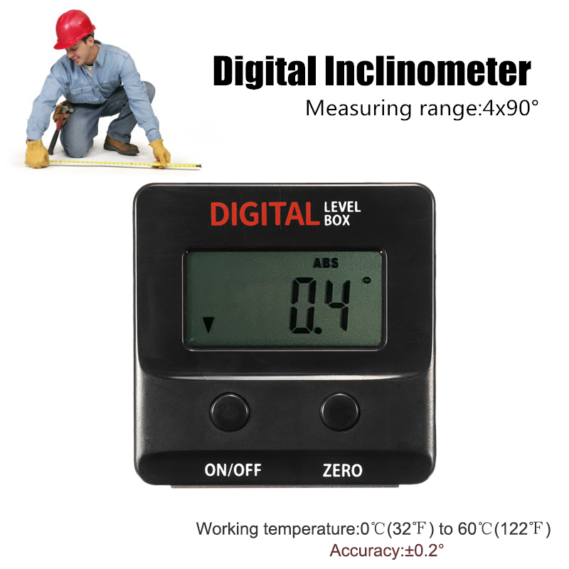 New Digital Angle Finder Gauge Bevel Box Protractor Inclinometer Spirit Level