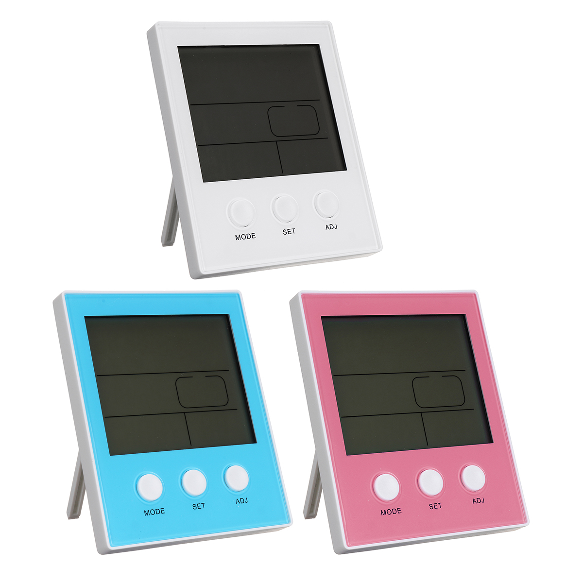 CH-904 Digital Thermometer Hygrometer Temperature Humidity Tester LED Backlight Time Date Calendar Alarm Clock Display Indoor