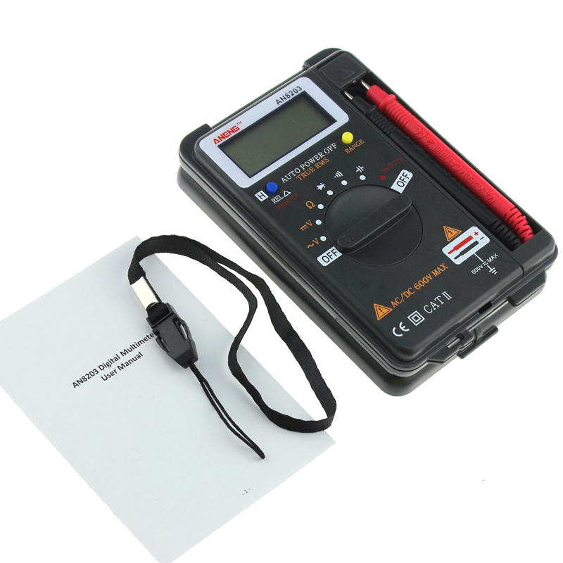 4000 Counts True RMS Mini Digital Multimeter Voltage Resistance Frequency