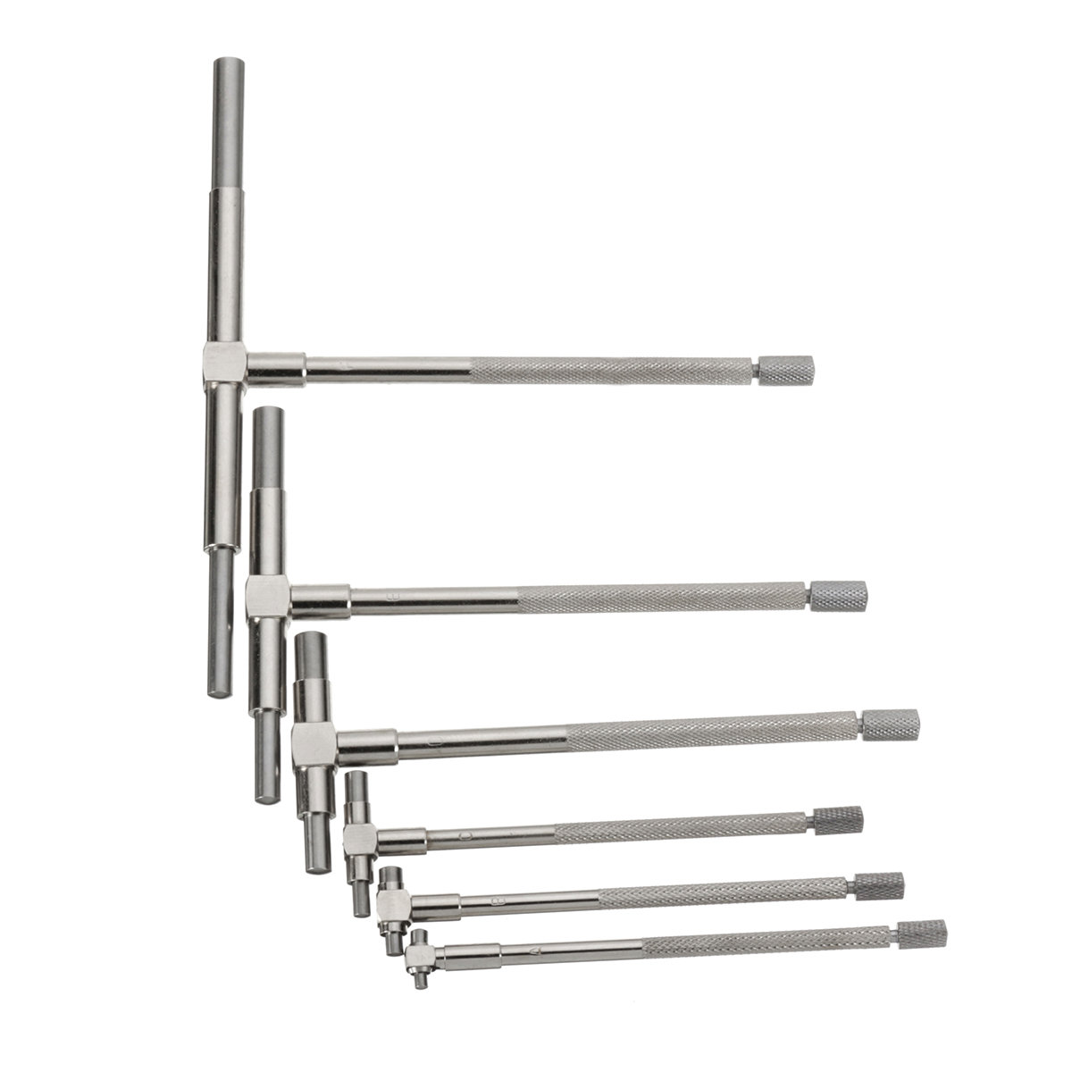 6Pcs Set 5/16- 6inch Precision Telescopic Gage Micrometer Bore Measurement Ruler Tool
