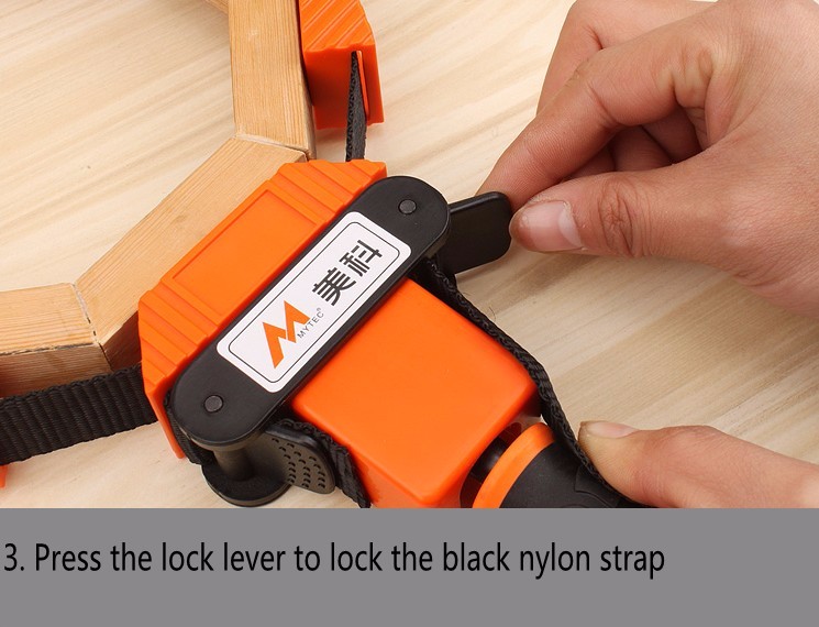 MYTEC Multifunction Belt Clamping Tools Woodworking Quick Adjustable Band Clamp Polygonal Clip 90 Degrees