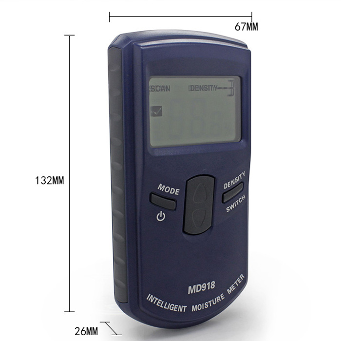 MD918 Digital Inductive Moisture Meter Wood Humidity Meter Damp Detector Tester Paper Wall Moisture Analyzer 4~80%