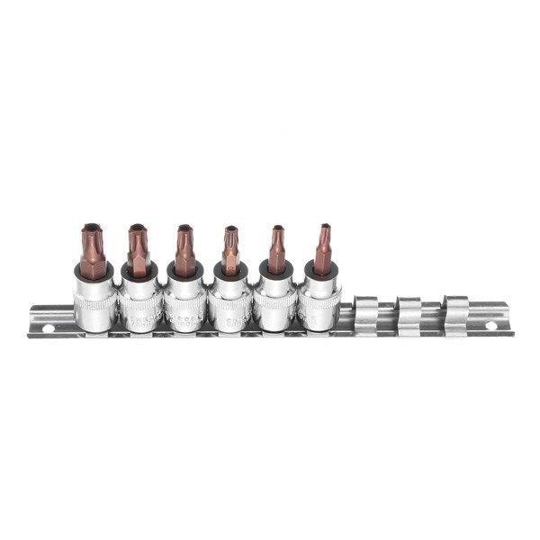 9Pcs 3/8 Inch Drive Sockets Set T10-T50 Five Angle Torx Screwdriver Bits Socket
