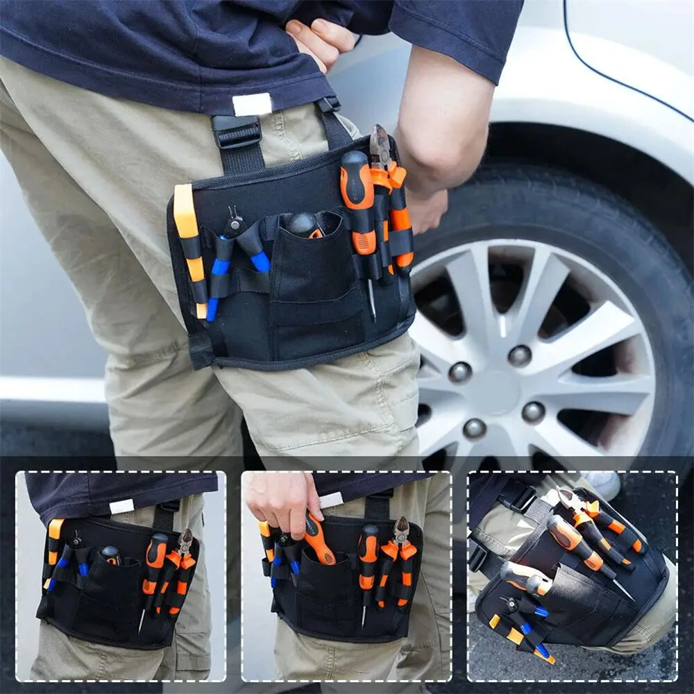 Heavy Duty Tool Bag Belt - Tear-Resistant Oxford Canvas - 30x25x2 cm for Electricians Mechanics - Image 5
