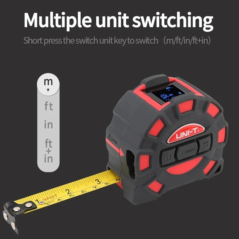 UNI-T LM50T 60M Laser Tape Measure | Digital Electronic Ruler with LCD Display - Image 4