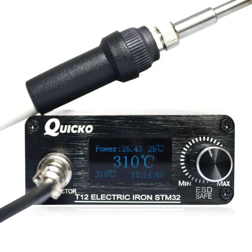 QUICKO STM32-OLED T12 DIY Soldering Station | 1.3 Inch Screen | T12-K Tips - Image 2