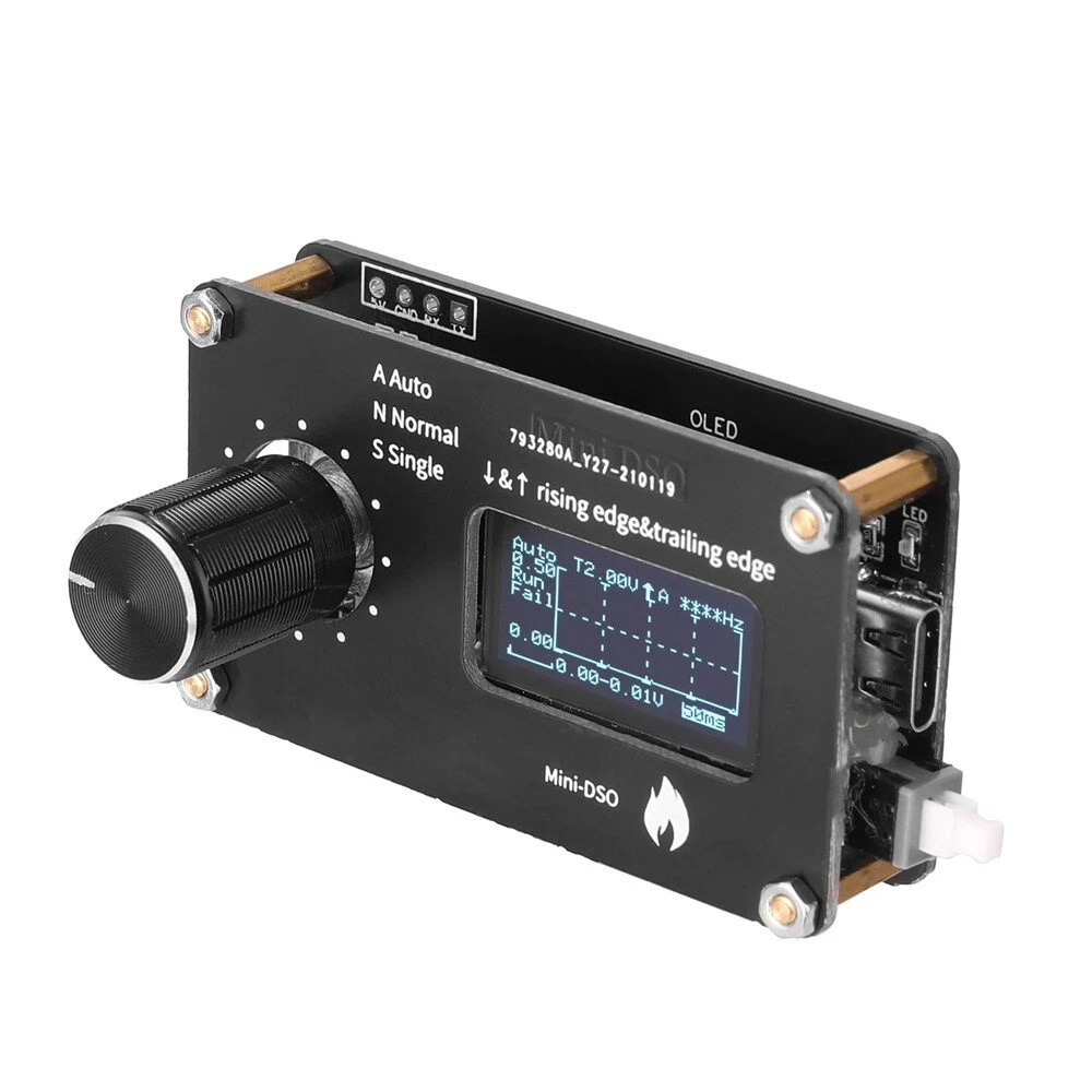 Hantek 0.96 Inch Mini Oscilloscope | Single-Channel 250 kHz | OLED Display & Metal Knob - Image 2