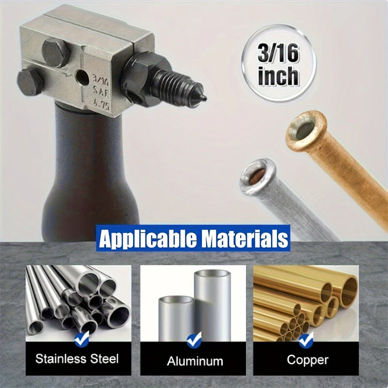 Universal Brake Line Flaring Tool Kit - 3/16 Inch 45 Degree Double-Sided Flare - Image 5