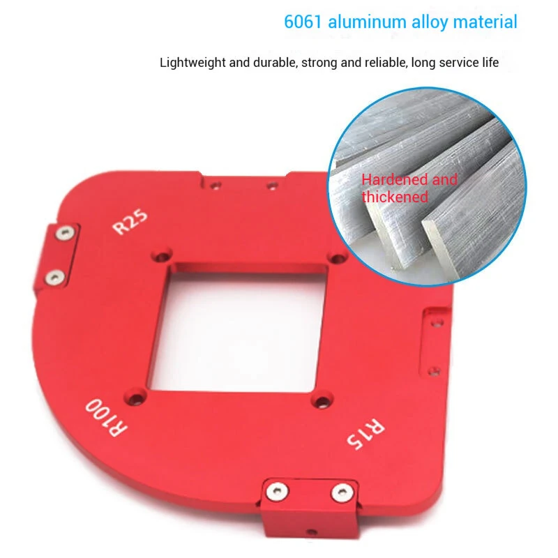 Woodworking Router Corner Radius Jig | Round Arc Cutting Template for Router Table - Image 3