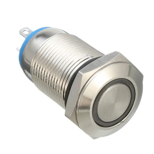 DC 12V 12mm LED Metal Push Button Switch - Waterproof Latching - Image 3