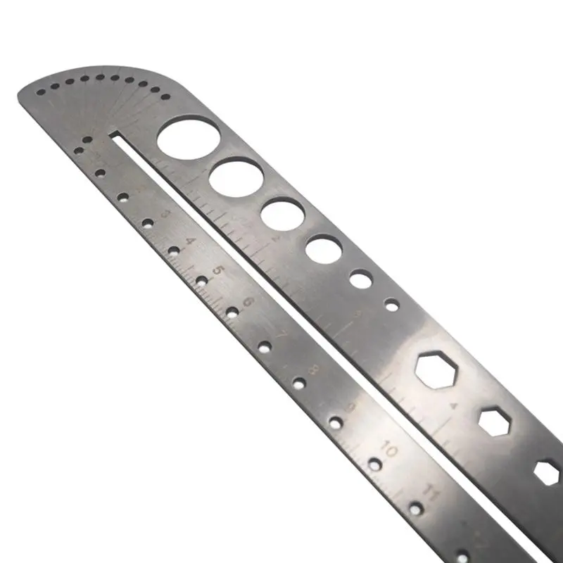 AOTDDOR Multifunction Ruler - Stainless Steel Compass Protractor & Hexagon Tool - Image 3