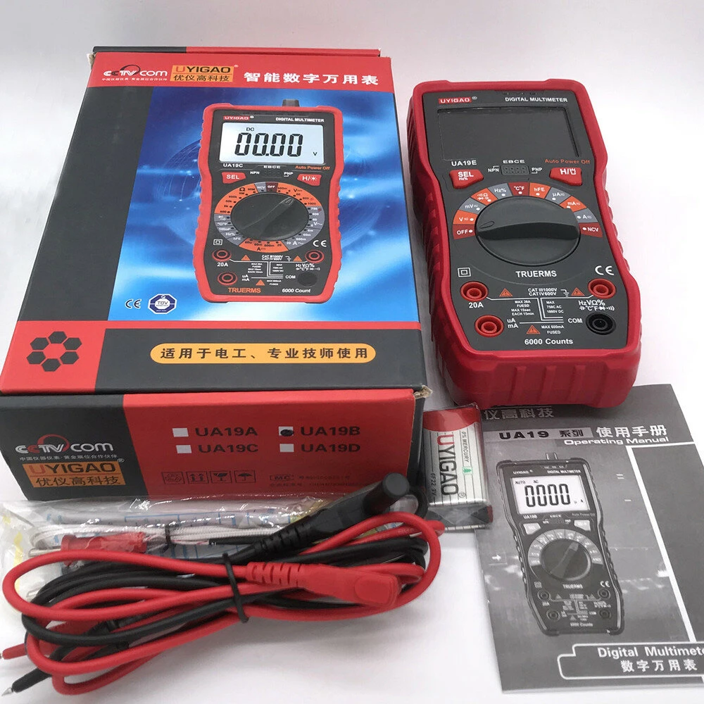 UYIGAO UA19E Handheld Multimeter - High-Precision Digital with 360° VR Screen & Analog Bar - Image 5
