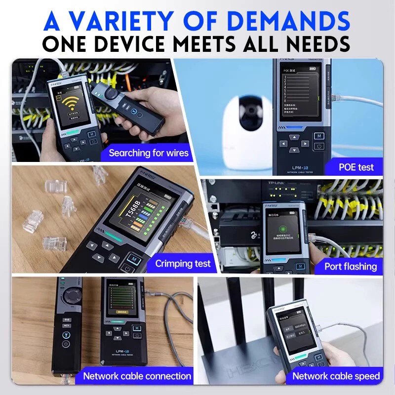 FNIRSI LPM-10A Network Cable Tester | POE Test & Length Measurement | NCV & Anti-Interference - Image 4