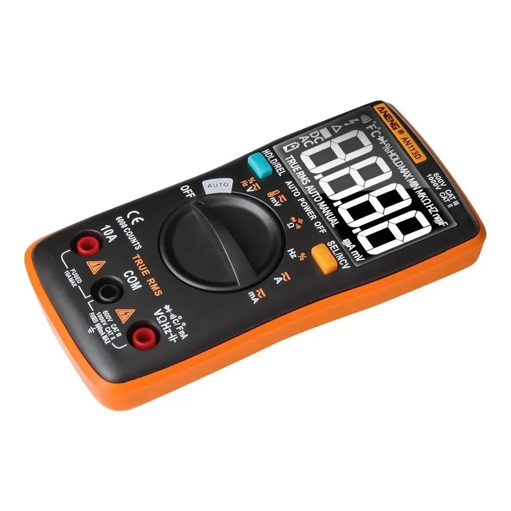 ANENG AN113D True-RMS Digital Multimeter - 6000 Counts, Temperature Tester, AC/DC Voltage - Image 4