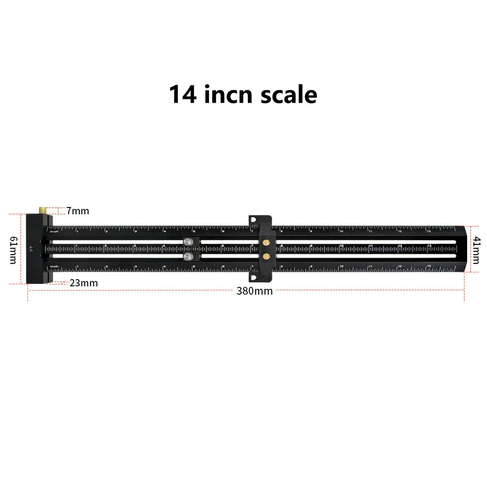 Metric T-Shape Marking Gauge - 6 & 14 Inch Aluminum Ruler | High Precision Scribing Tool - Image 4