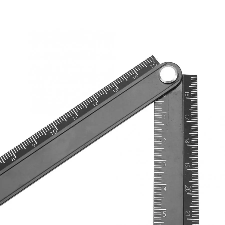 Aluminum Alloy Folding Ruler | 0-300mm Portable Angle Ruler | 90 Degree Metal Stationery - Image 3