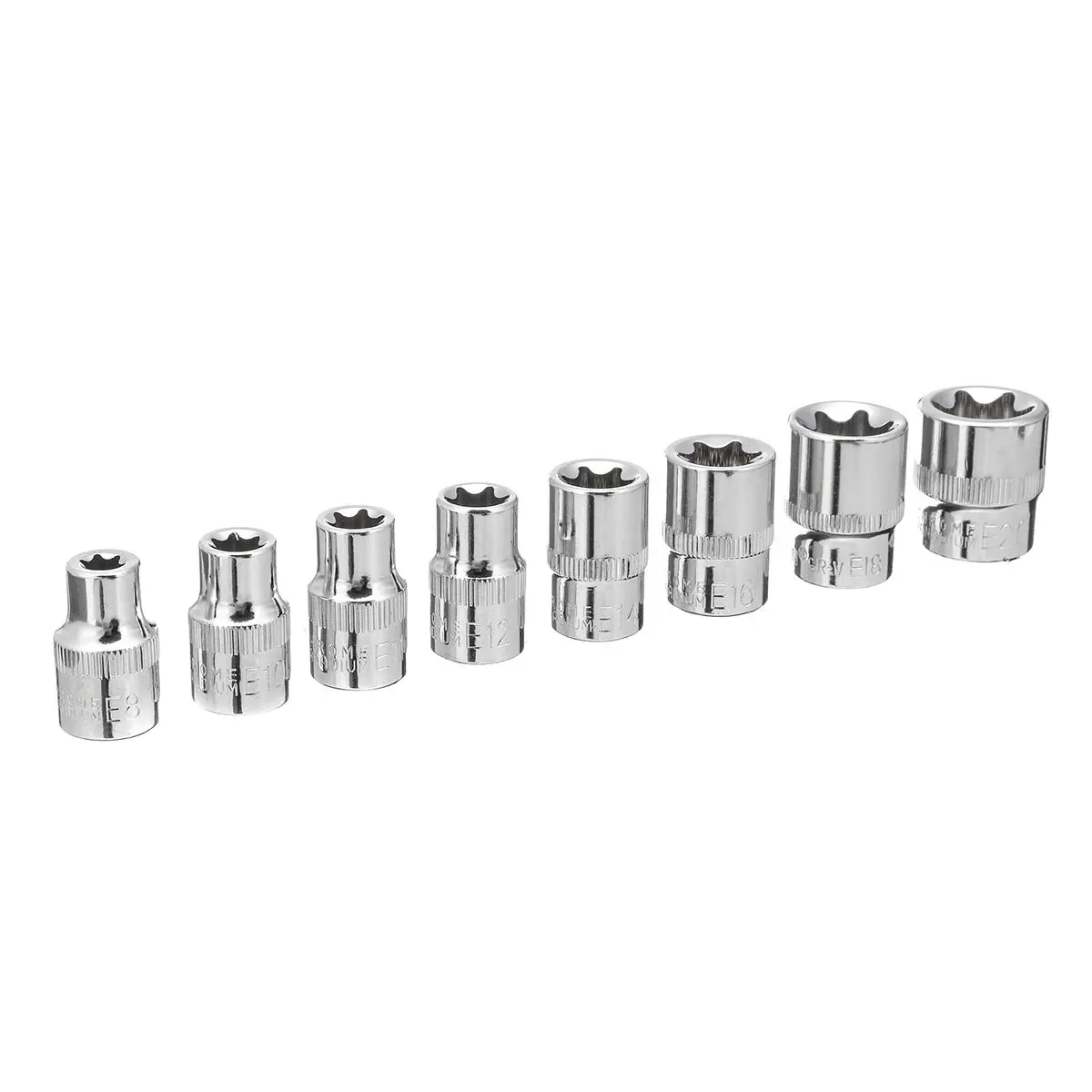 E Star 3/8 Inch Driver Socket Set - 5pcs Wrench Sockets for Metalworking - Image 3