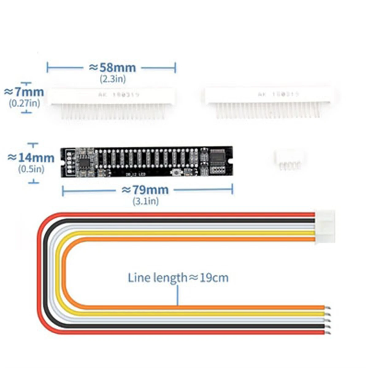 Mini Dual 12 Stereo Level Indicator Kit | Adjustable Speed LED Display - Compact Size - Image 5