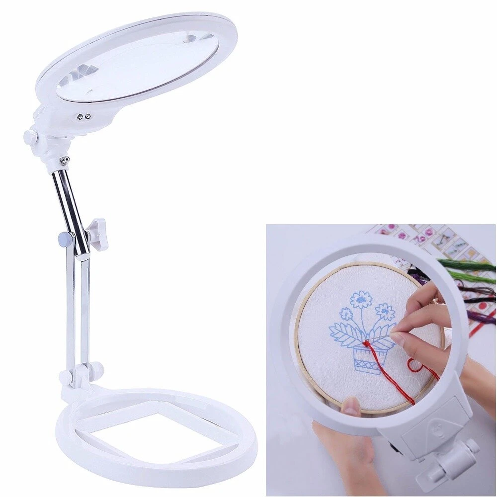LED Desk Magnifier Lamp - Illuminated Foldable Light for Soldering, Reading & Hobbies - Image 3