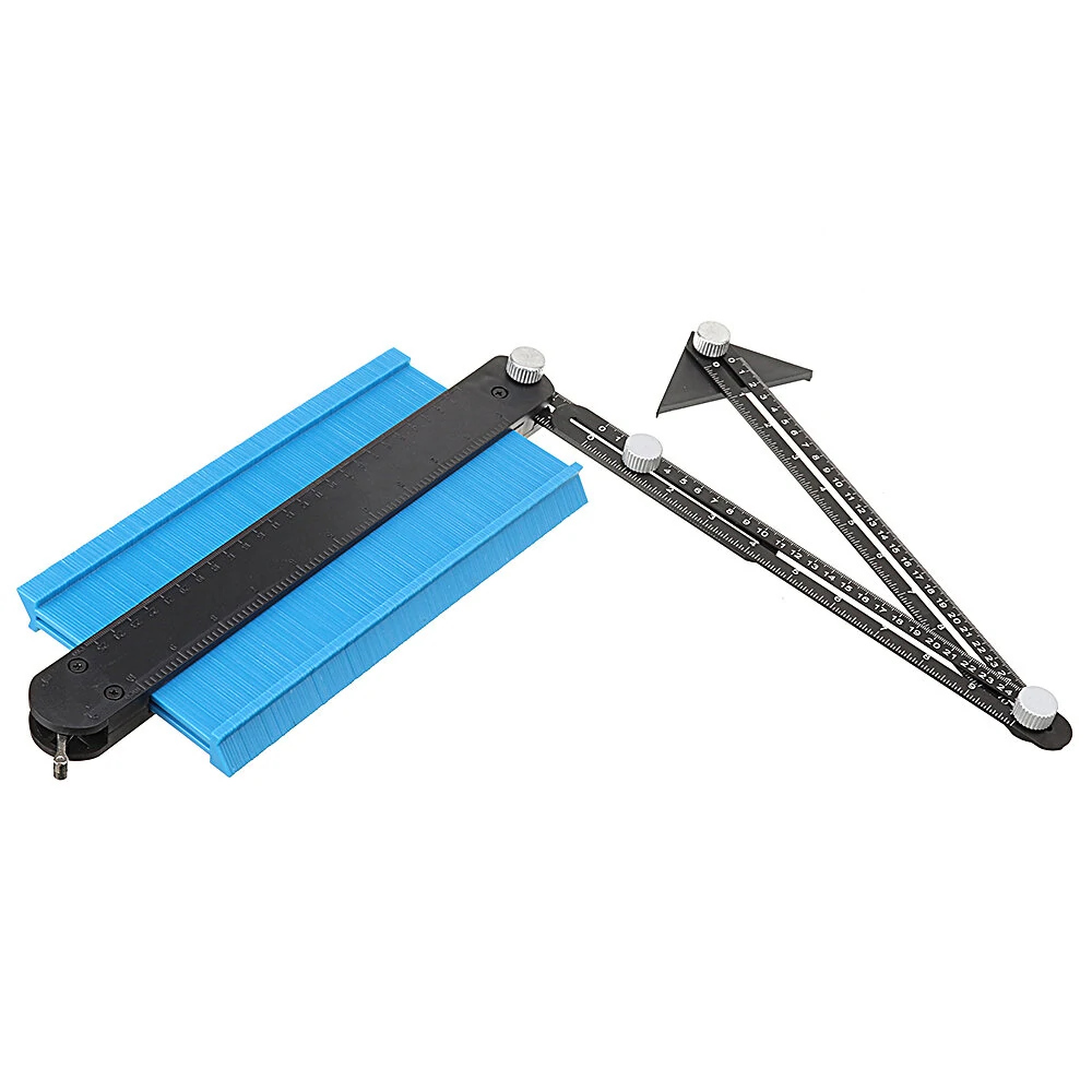 DANIU 0-250MM ABS Contour Gauge | 3X25CM Three-fold Ruler & Triangle Positioner - Image 2