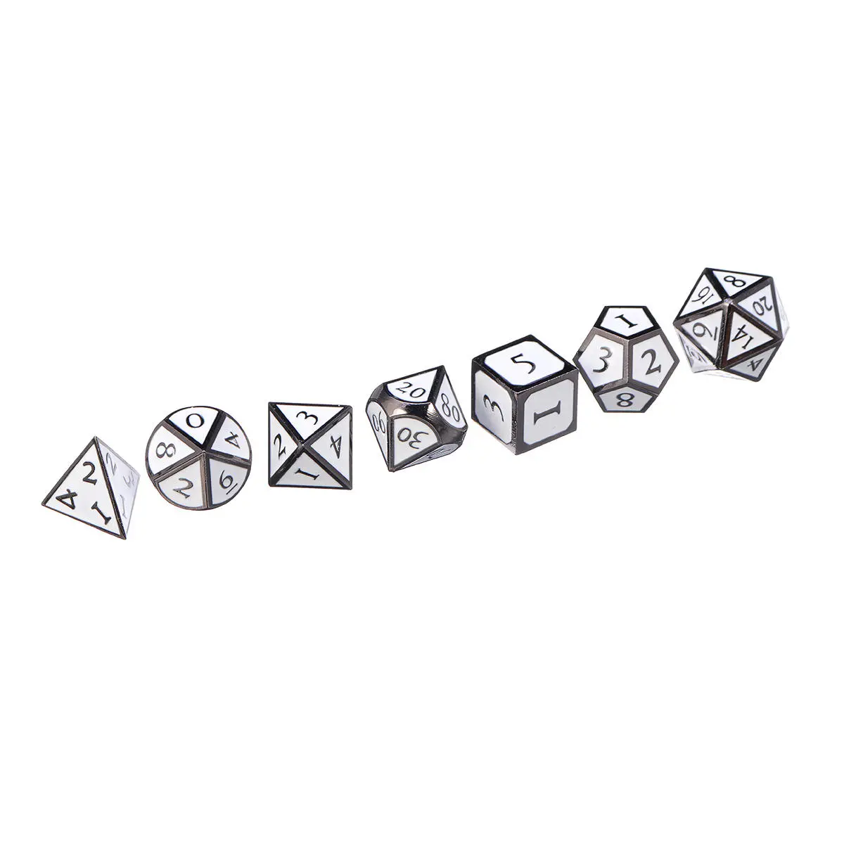 Zinc Alloy RPG Dice Set - 7Pcs Polyhedral Metal Dice for Role Playing Game - Image 2