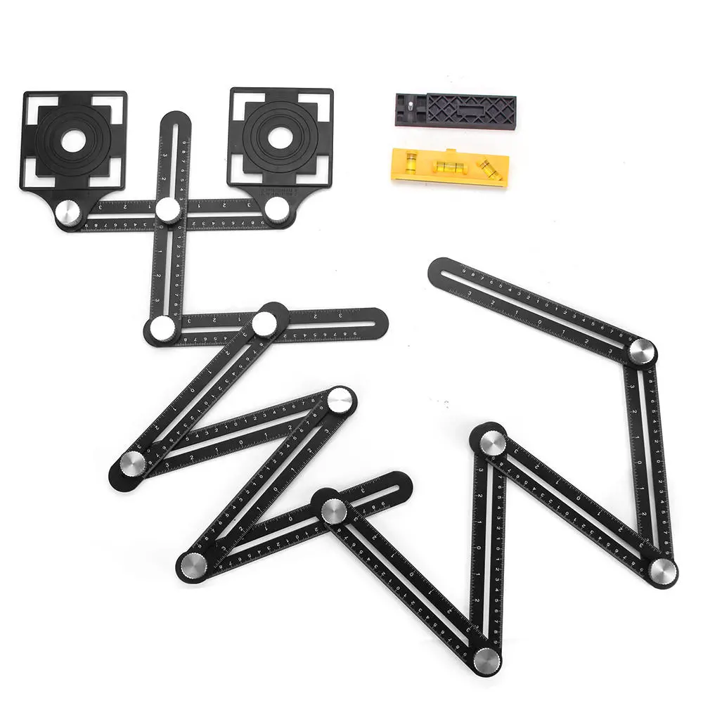 Adjustable 25-75mm Ceramic Tile Hole Locator | 12 Folding Drill Guide with Multiple Angles - Image 2