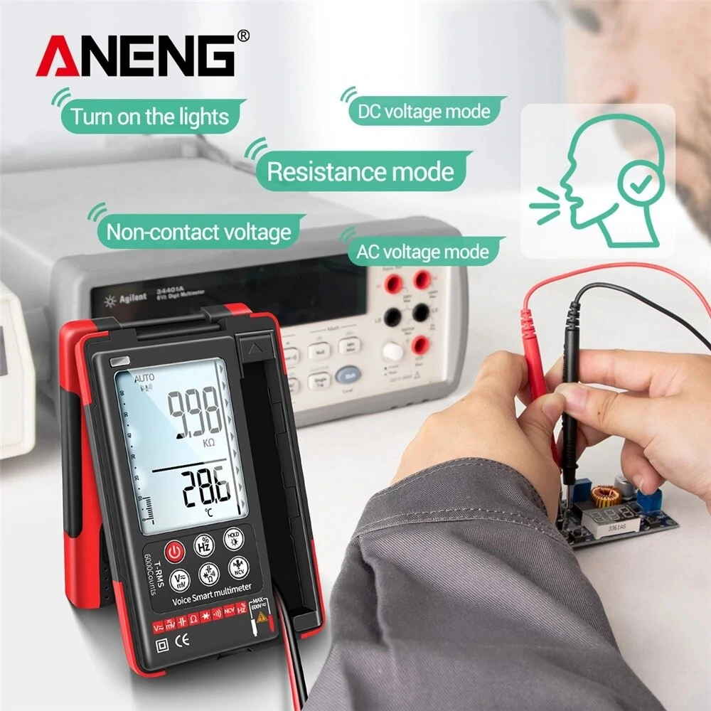 ANENG Q60S Digital Multimeter | AI Speech Recognition | 6000 Counts True RMS - Image 4