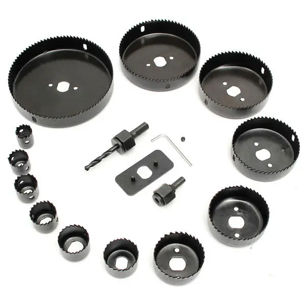 16pcs Hole Saw Kit - 19-127mm Drill Bit Cutter for Wood Working - Image 3
