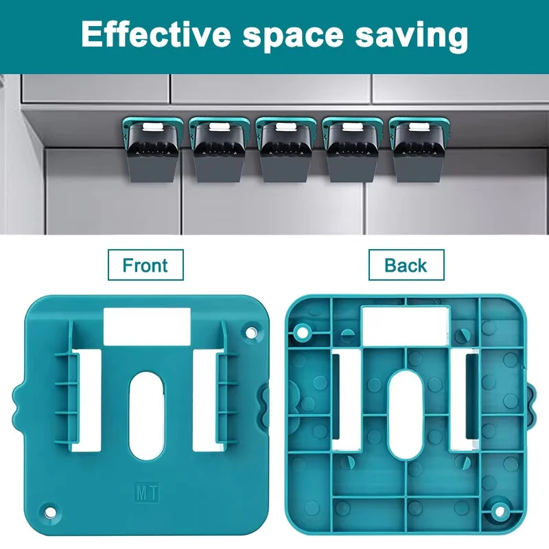 DeWalt Battery Rack | 5 or 10 Pack Holder for 14.4V 18V Li-ion Tools - Wall Mount - Image 2