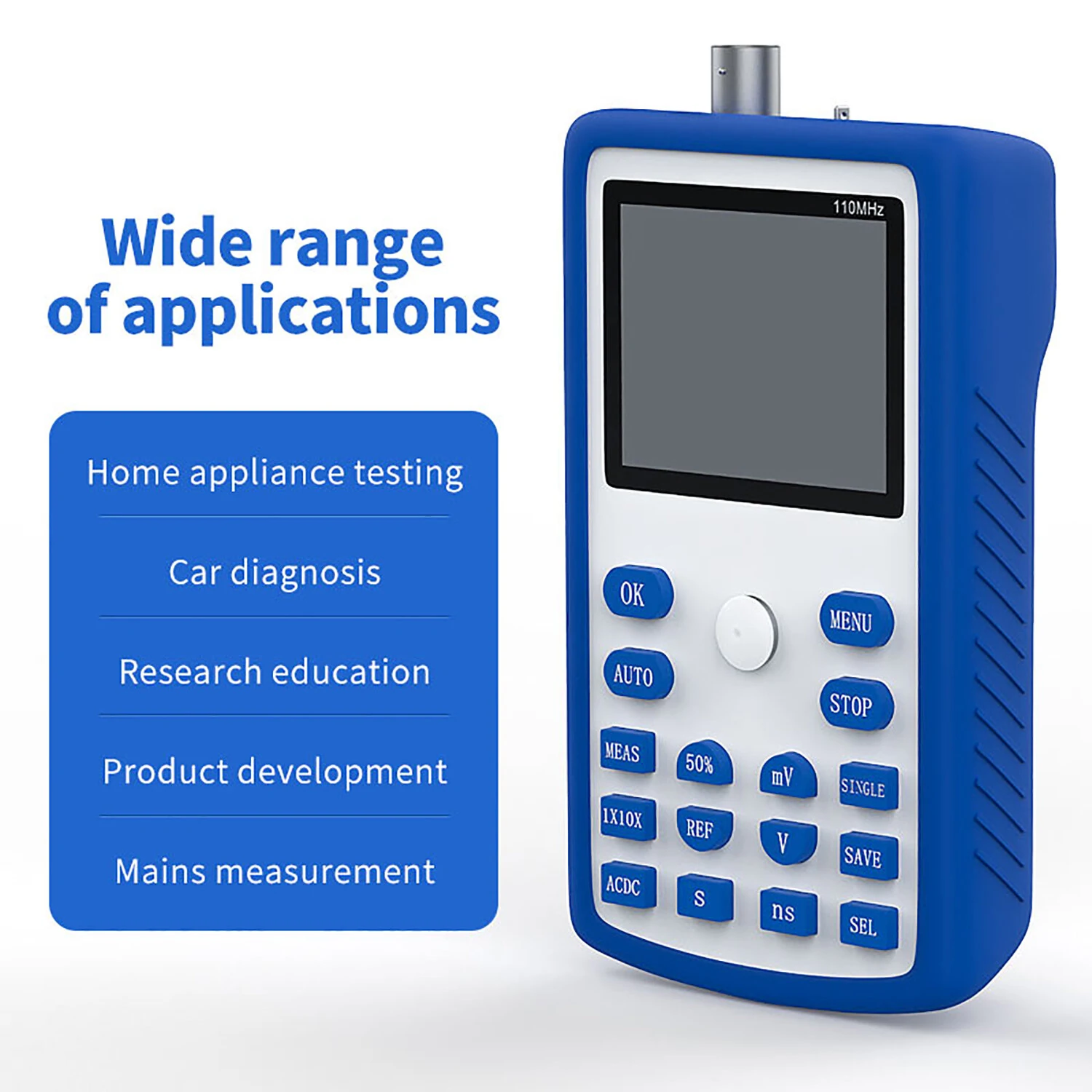 FNIRSI-1C15 Digital Oscilloscope | 110MHz Bandwidth, 500MS/s, Waveform Storage - Image 4