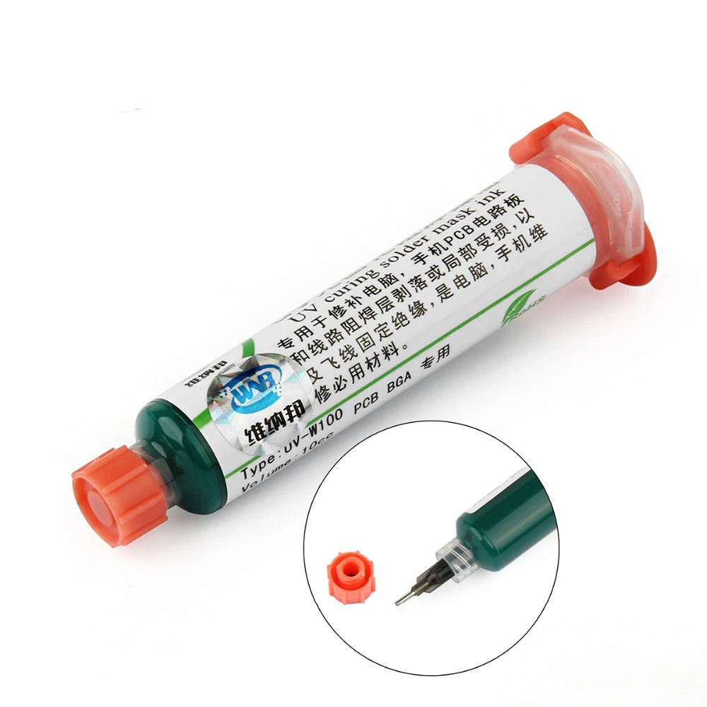 WNB 10ML Green UV Solder Mask Ink | PCB Paint Prevents Corrosion & Arcing | Includes Soft Nylon Brush & 9 LED Light - Image 4