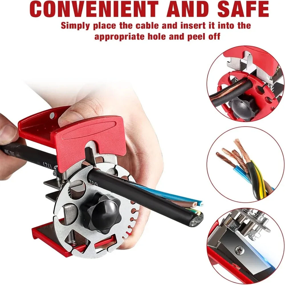 Universal Handheld Quick Wire Stripper Machine | Cable Cutter Pliers Tool with 10 Blades - Image 3