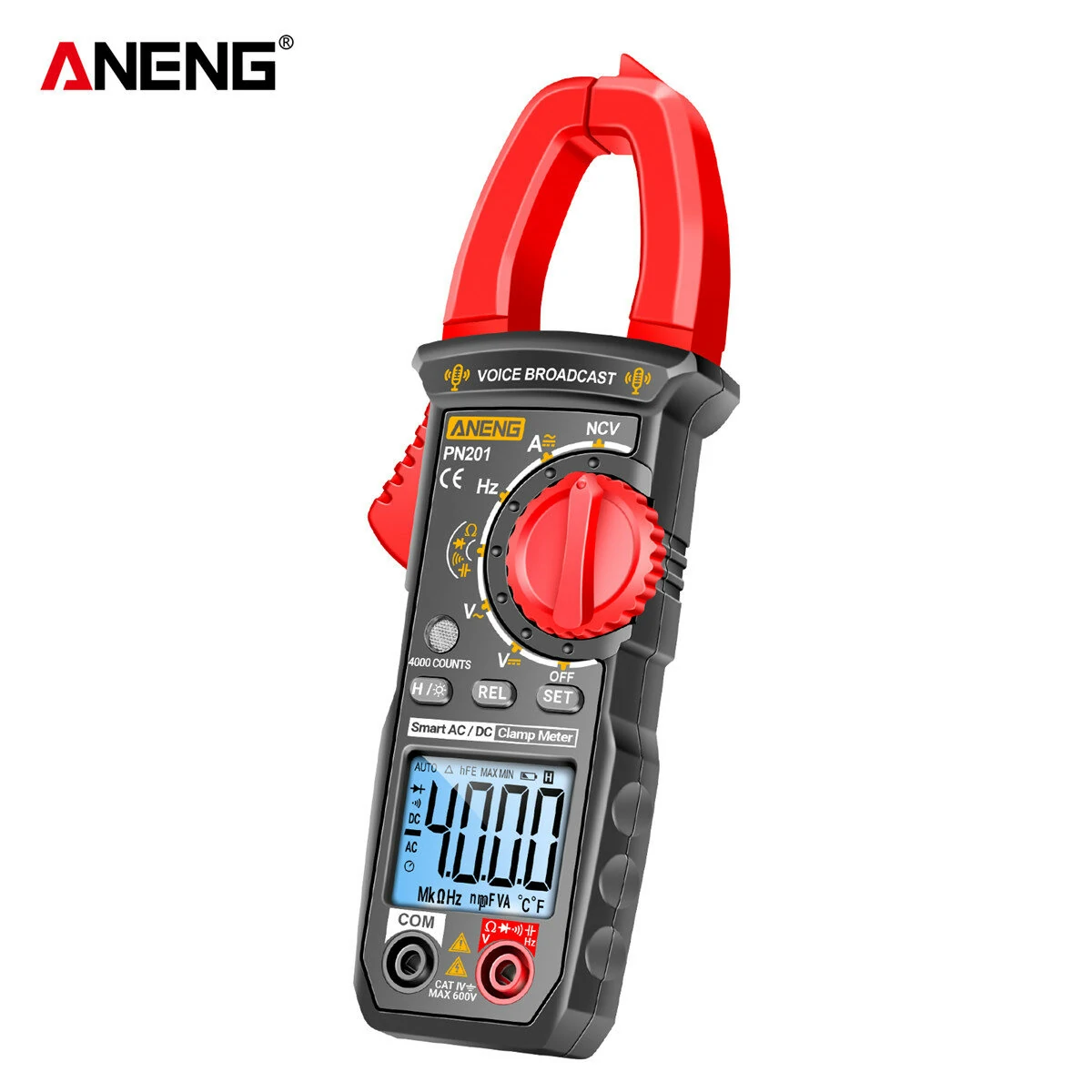 ANENG PN201 Clamp Meter - 600A AC/DC Current Tester | Measures Resistance, Capacitance, Diode - Image 2