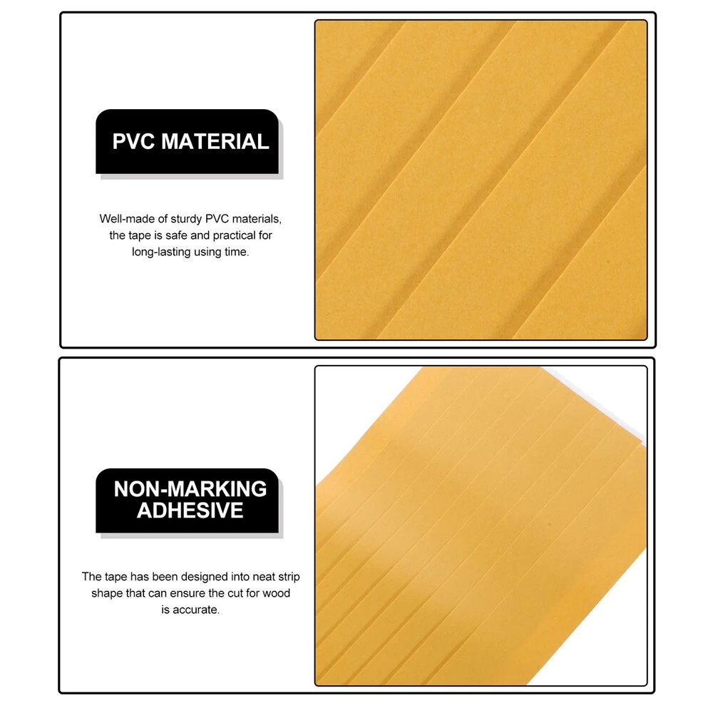 Zero Gap Woodworking Tape - 2x14 Inch Yellow PVC Strips for Miter & Table Saw | 10 Pcs - Image 5