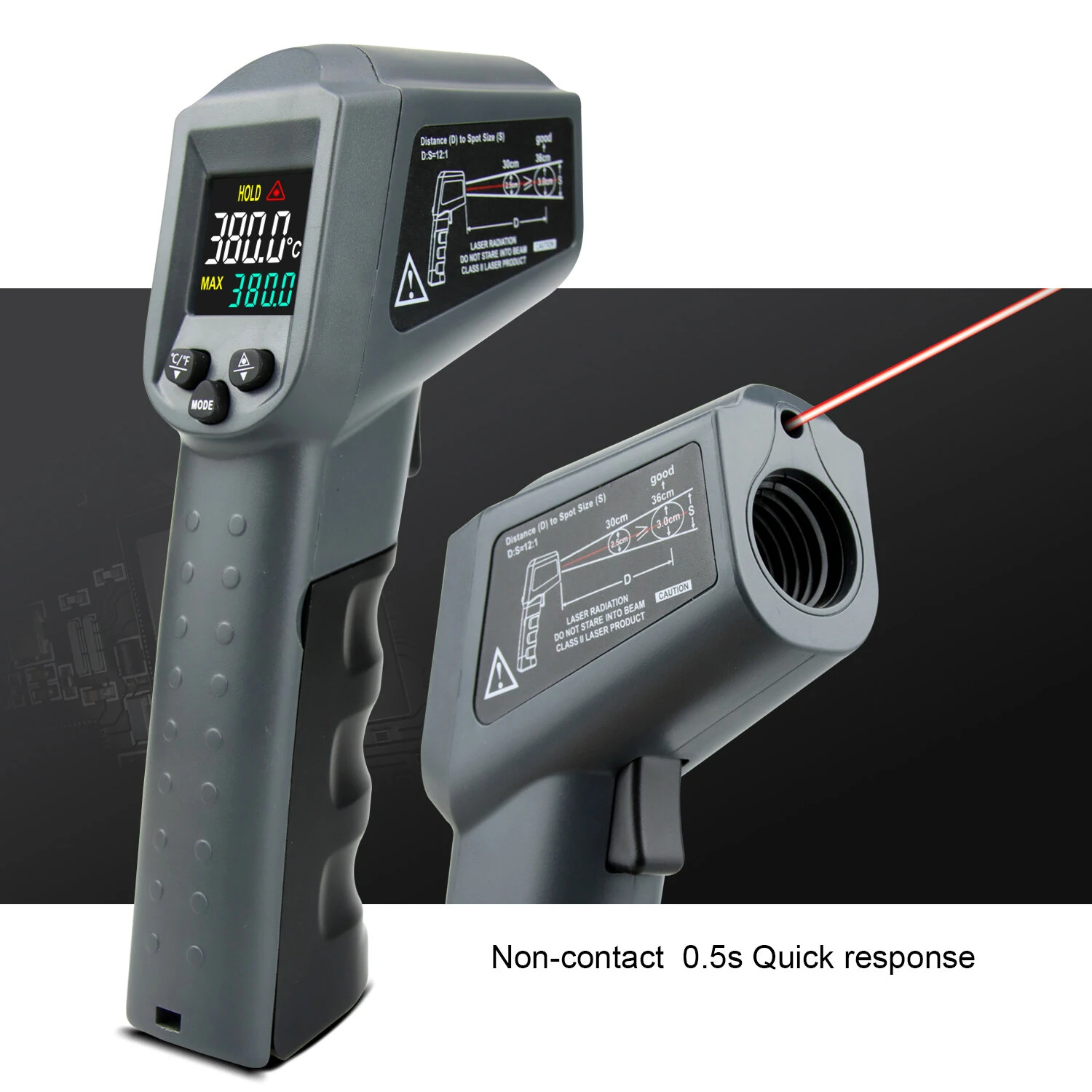 KAEMEASU Infrared Thermometer -50°C to 550°C | Laser Temperature Gun with Color Screen - Image 3