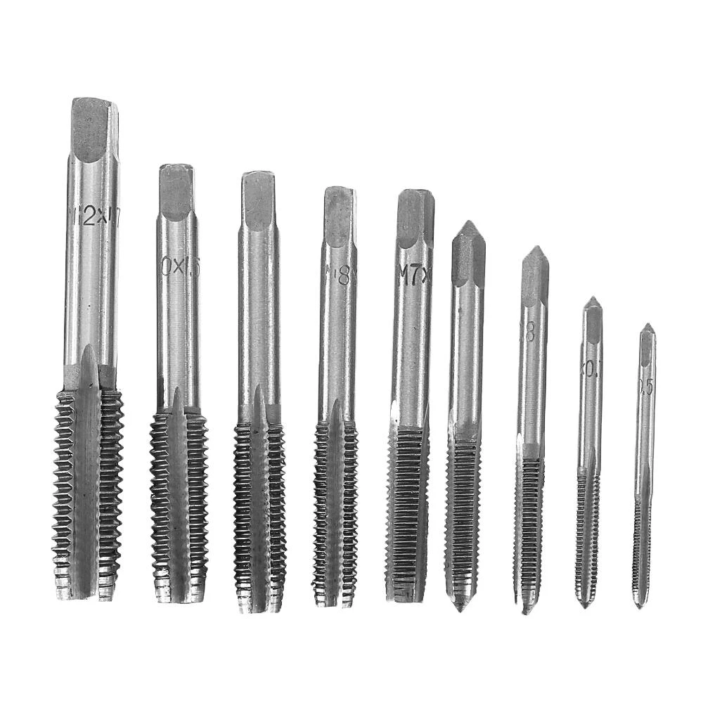 Drillpro 20pcs Alloy Steel Tap and Die Set | M3-M12 Metric Thread Repair Kit - Image 2