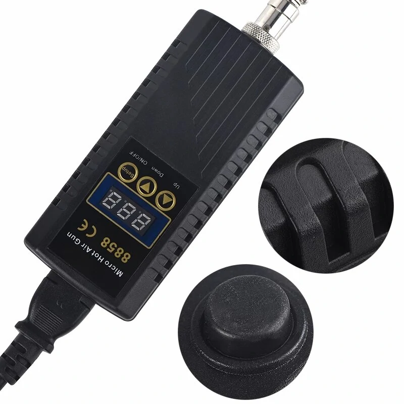 JCD 8858 750W Hot Air Rework Station | Digital LED Soldering Gun & Hair Dryer - Image 5