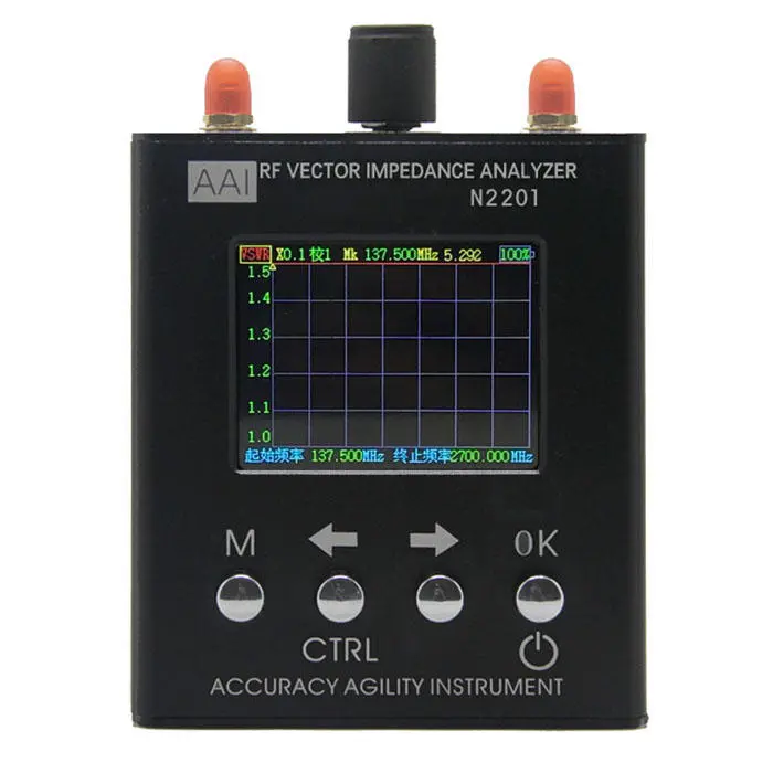 N1201SA Antenna Analyzer | 137.5-2700MHz | High Accuracy SWR & Impedance Meter - Image 2