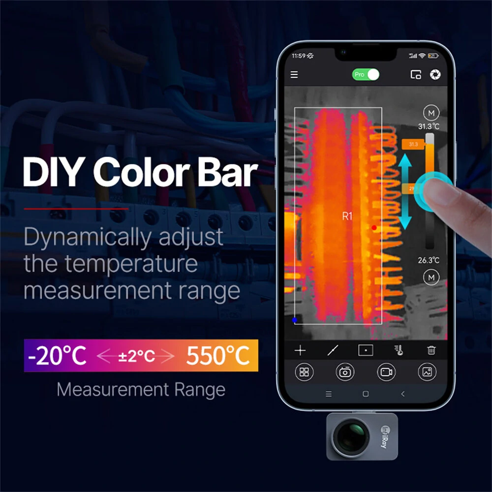 INFIRAY P2 Pro Thermal Camera | Mobile Phone Infrared Imager for PCB & Heating - Image 4