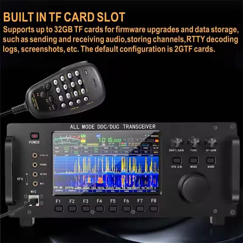 RS-998 HF Shortwave Transceiver | 100W 0-750MHz Wide Band | Built-in Antenna Tuner & Display - Image 2