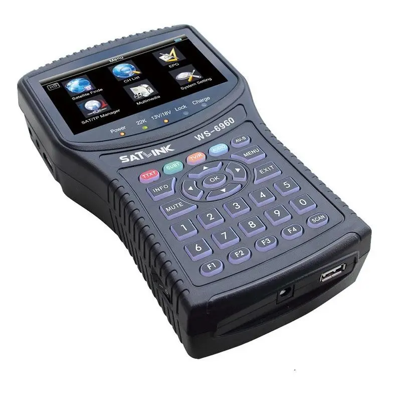 Satlink WS-6960 Satellite Finder Meter | 4.3 Inch HD Display | DVB-S2/MPEG4 - Image 2