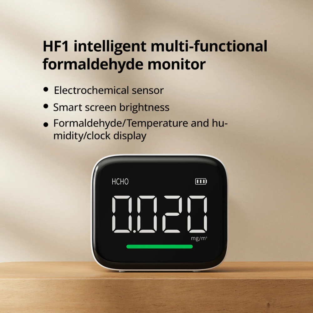AtuMan HF1 Intelligent Formaldehyde Monitor | Mijia APP, Temp & Humidity 0-3mg/m³ | Type-C, 2200mAh - Image 2