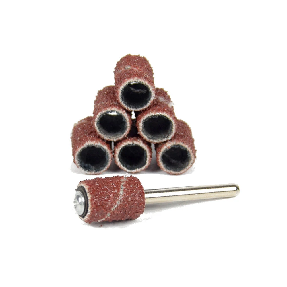11pcs 12.7mm Sandpaper Roll Polishing Wheel Set - 100 Grit for Metal Rust Removal & Polishing - Image 4